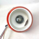 1960 - Italian orange eyeball desk lamp - adjustable globe