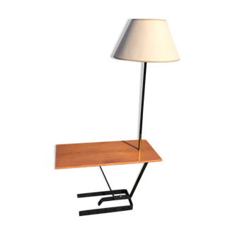 Lampadaire vintage 1960 avec tablette