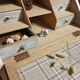 Wooden secretary chest of drawers