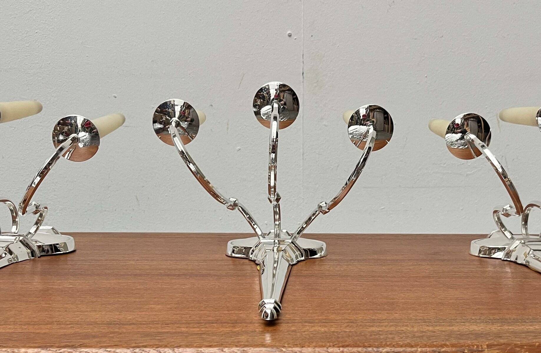 Vintage Italian neoclassical wall sconces in Hollywood Regency style, set of 3.