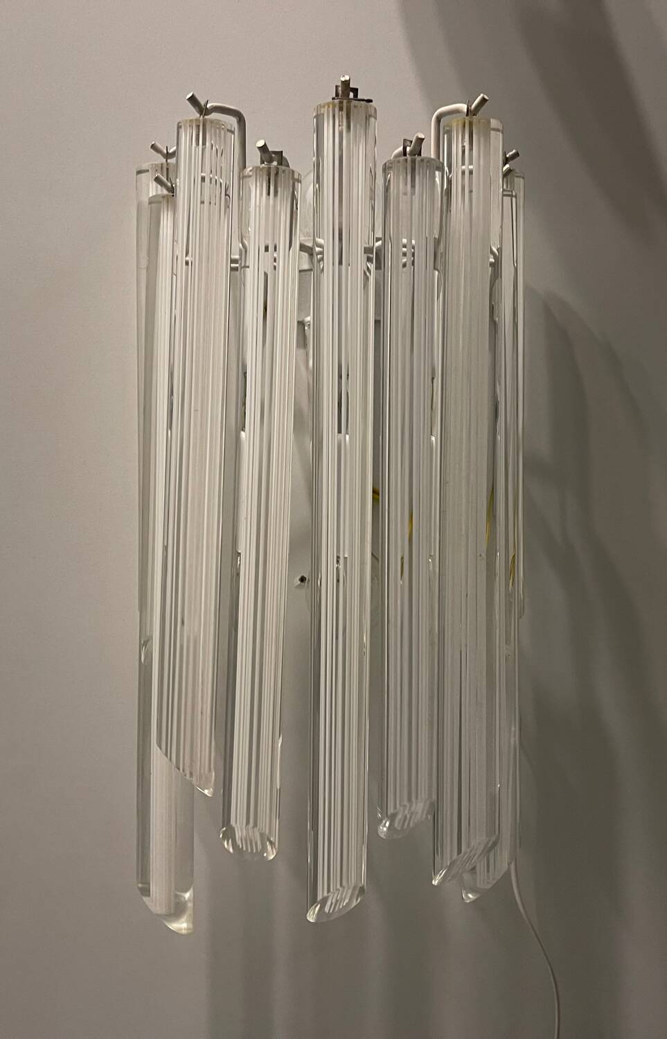 Murano Glass Trilobi Sconces Set of 2 by Venini 1970’s