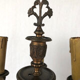 Pair of marble and bronze candelabra, nineteenth