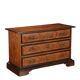 Commode baroque en noyer antique avec 3 tiroirs, 18e siècle.