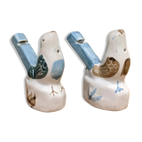 Couple of vintage ceramic whistling birds (water whistles). In perfect condition.