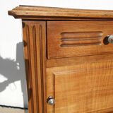 High bedside table made entirely of solid walnut