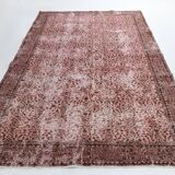 Vintage Pink & Brown Bordered Style Rug, 203x299Cm