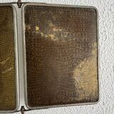 Miroir vintage 1930 triptyque barbier cristal biseauté- 25 x 58 cm