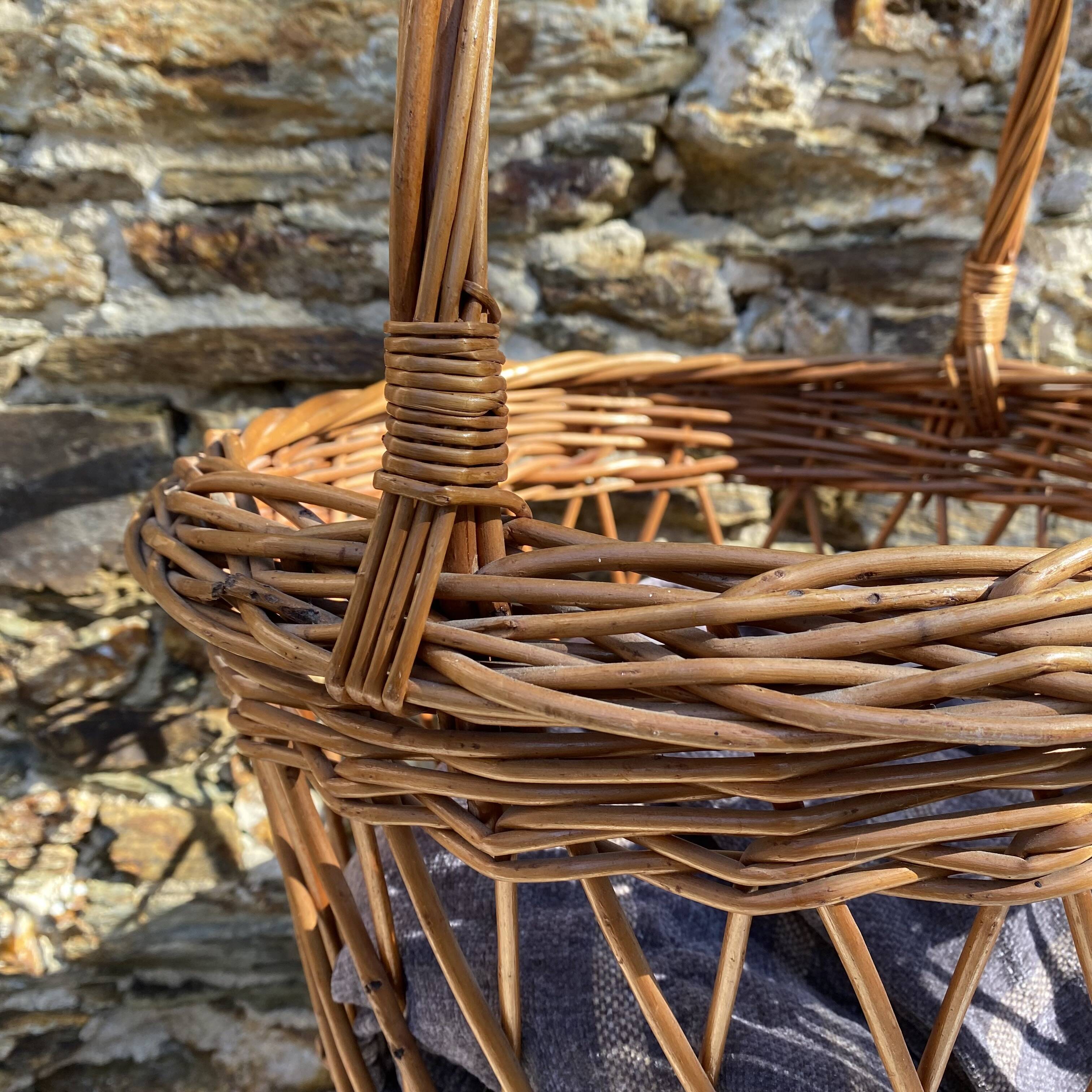 Large woven wicker basket