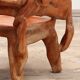 Robust armchair made of recycled wood