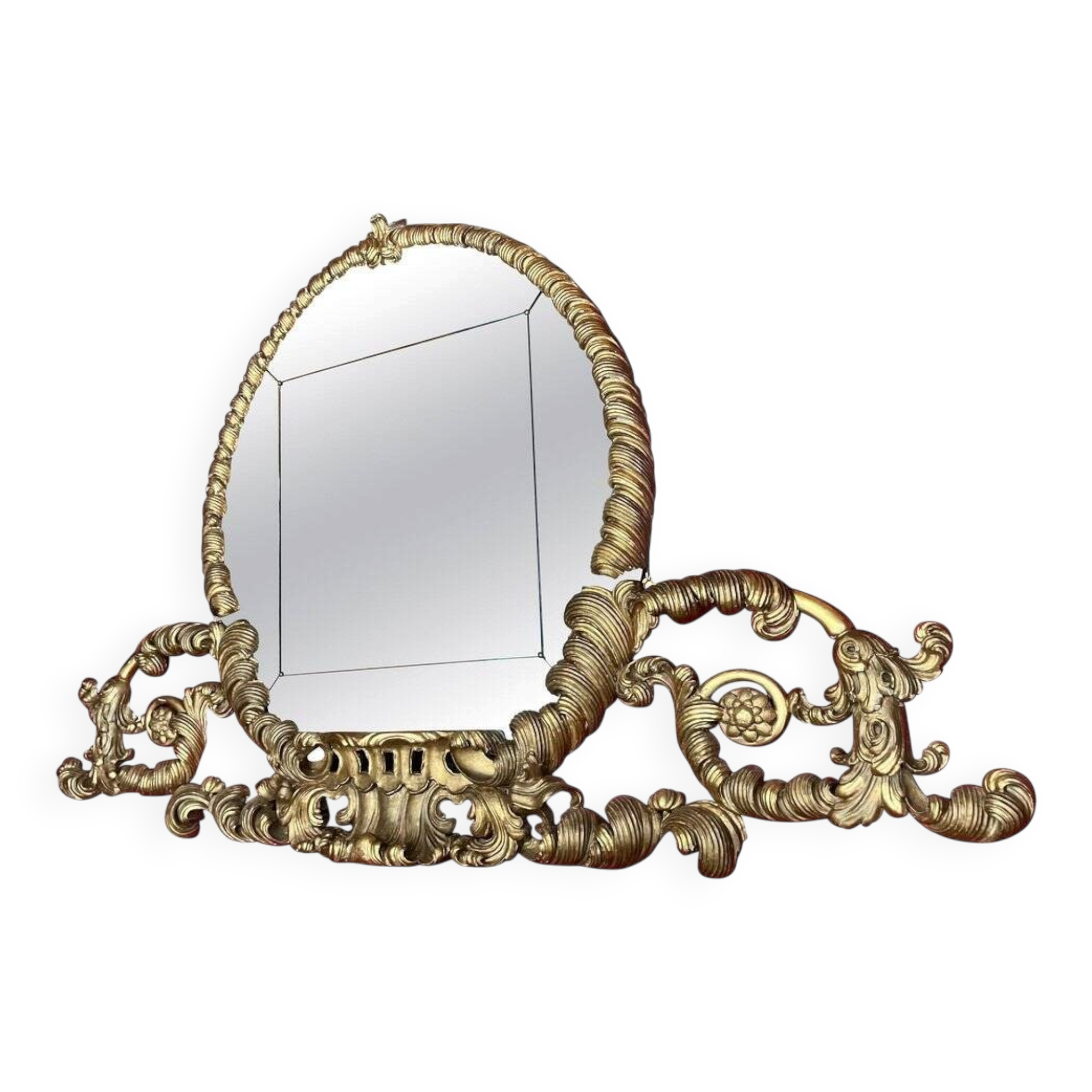 19th Century Florentine Eclectic Gilt Wood Mirror with Cinematic Provenance