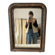 Antique Louis Philippe mirror in black and gold, 93X68cm
