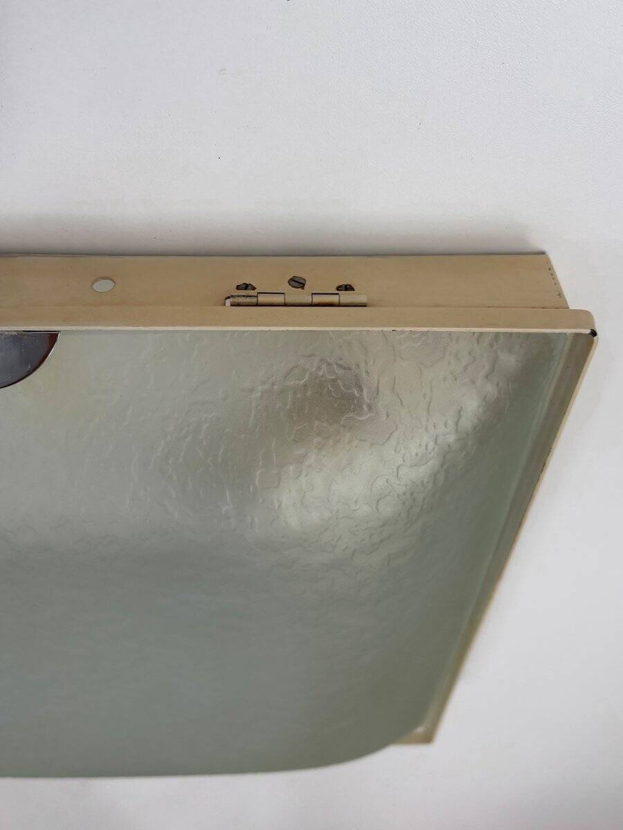 Vintage Italian Metal and Glass Sconces from Fontana Arte, 1960s, Set of 2