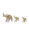 Trois éléphants en laiton
