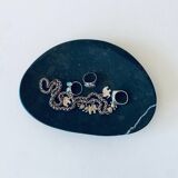 Black Fossil Marble Bowl