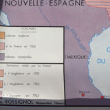 Carte Rossignol affiche scolaire N° 13 de L'Europe Occidentale de 1610 à 1715