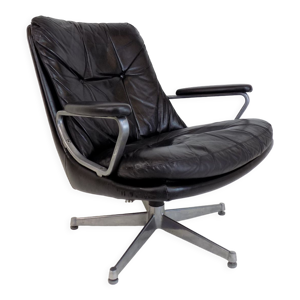 Fauteuil en cuir Strässle Gentilina