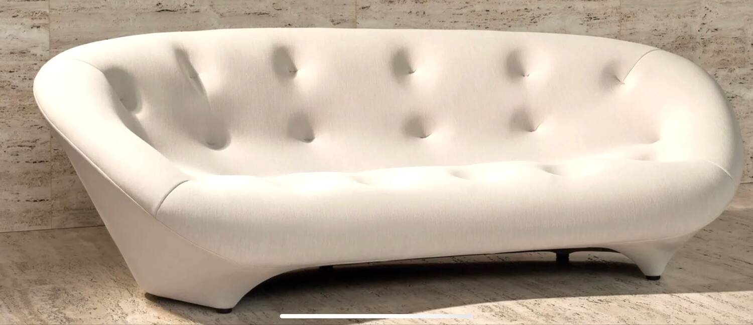 Ligne Roset white sofa Ploum model
