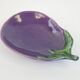 Vide poche aubergine en céramique signée Aegitna Vallauris