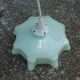 Suspension of old lampshade in opaline mint