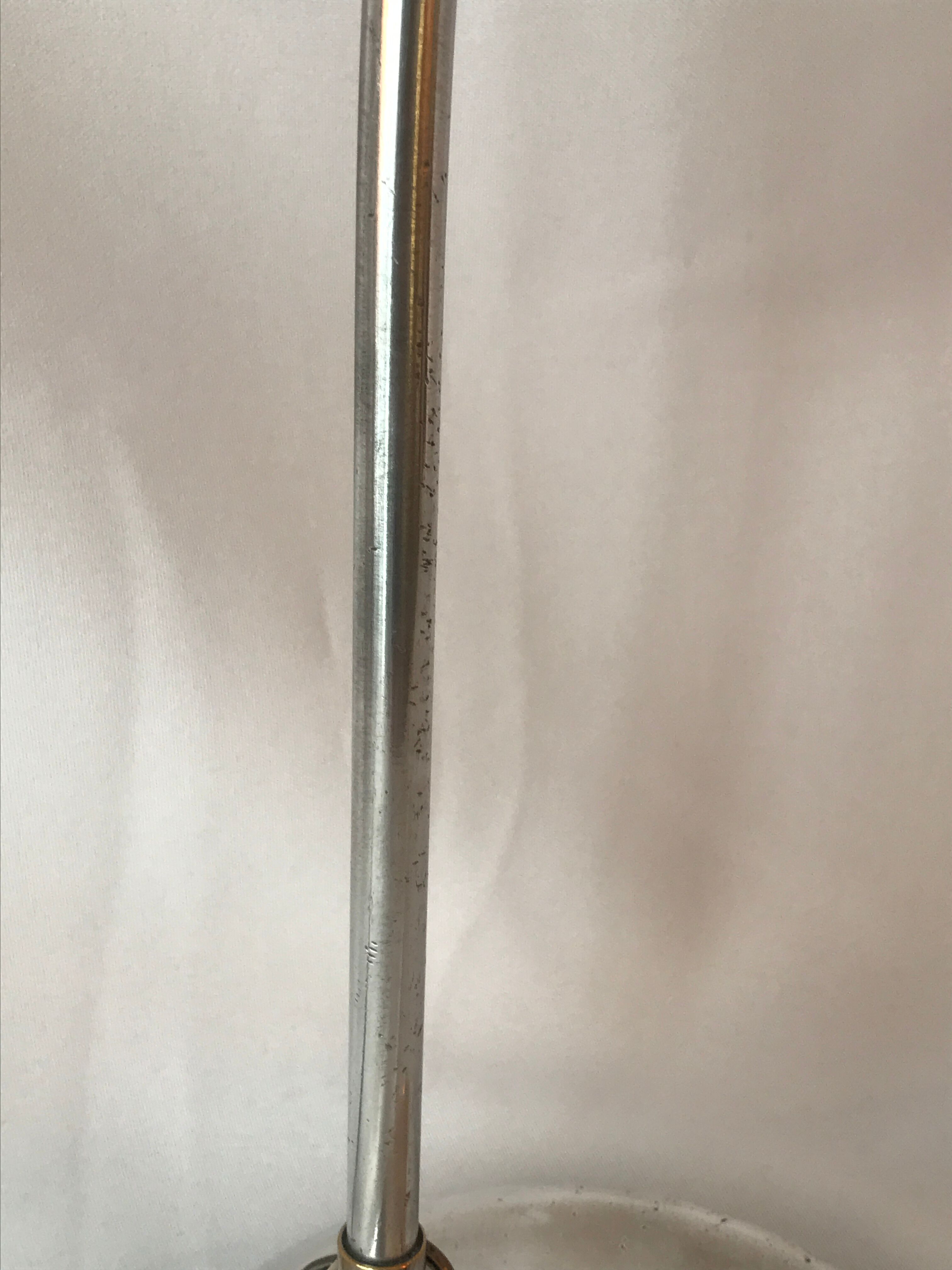 Industrial desk lamp 1950 in polished metal Bauhaus type