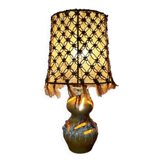 Lampe céramique Accolay années 60