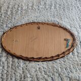 Vintage rattan mirror breuillot