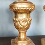 Paire de chandeliers anciens à support palme, Toscane, début du XIXe siècle