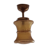 Ceiling lamp chandelier glass and brass