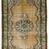 Tapis vintage turc tissé à la main unique en son genre - charme vintage rustique 270x 185 cm