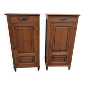 Pair of small high Art Deco caned furniture from the 30s/40s.
