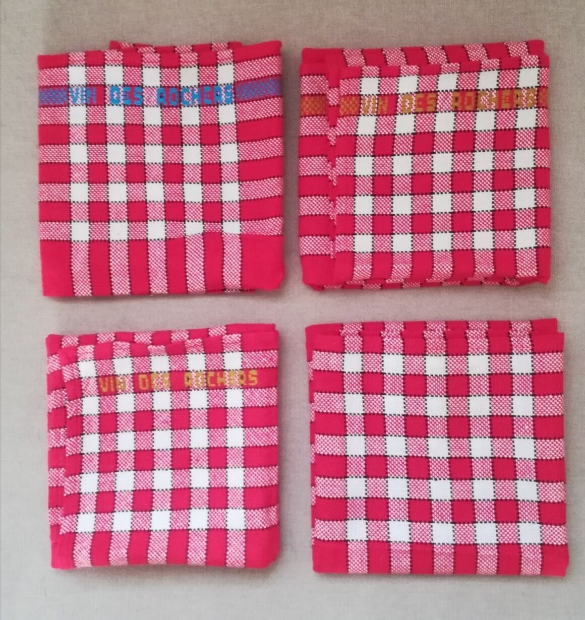 Vintage gingham napkins