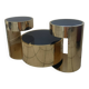 2 bedside tables and a brass Fendi table.
