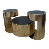 2 bedside tables and a brass Fendi table.
