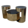 2 bedside tables and a brass Fendi table.