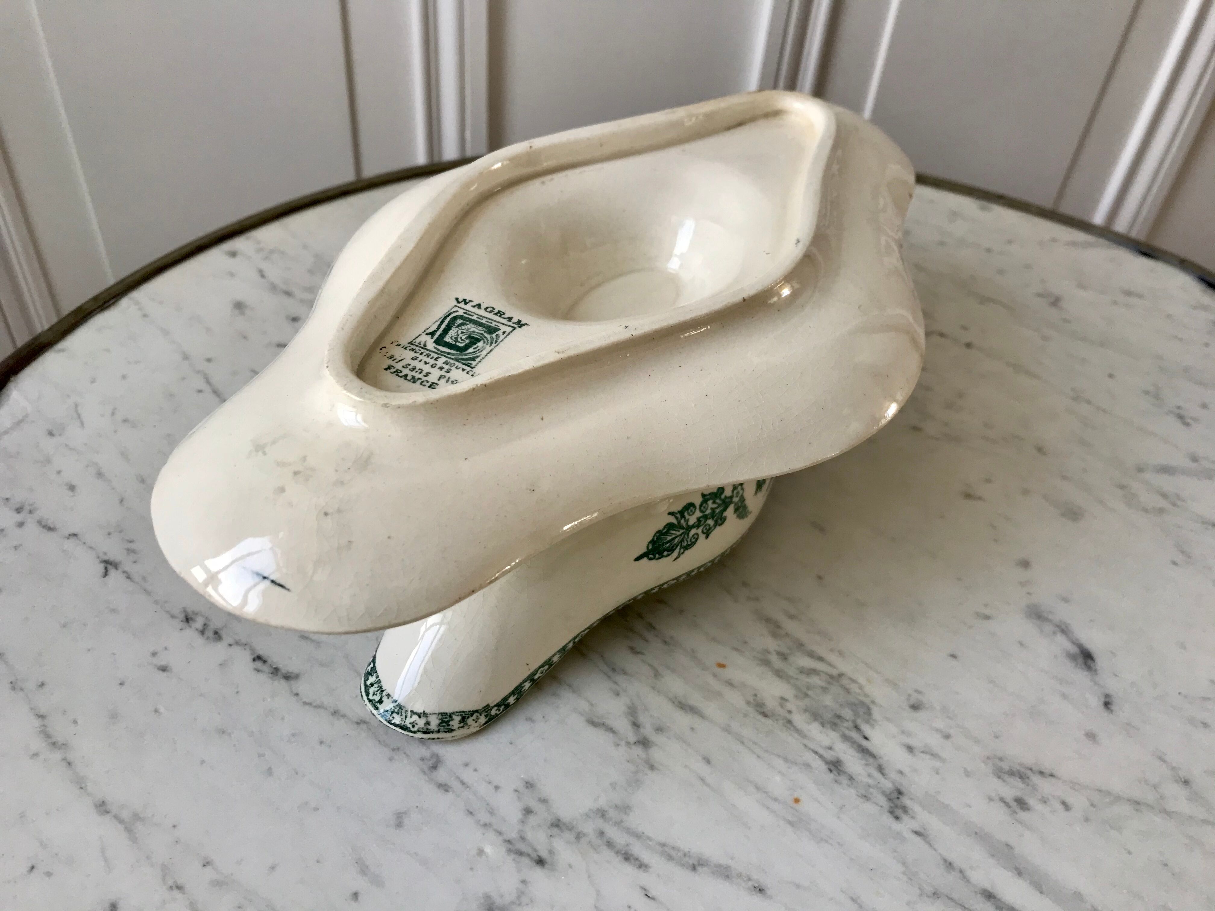 Saucière Terre de Fer Givors model "Wagram" late nineteenth