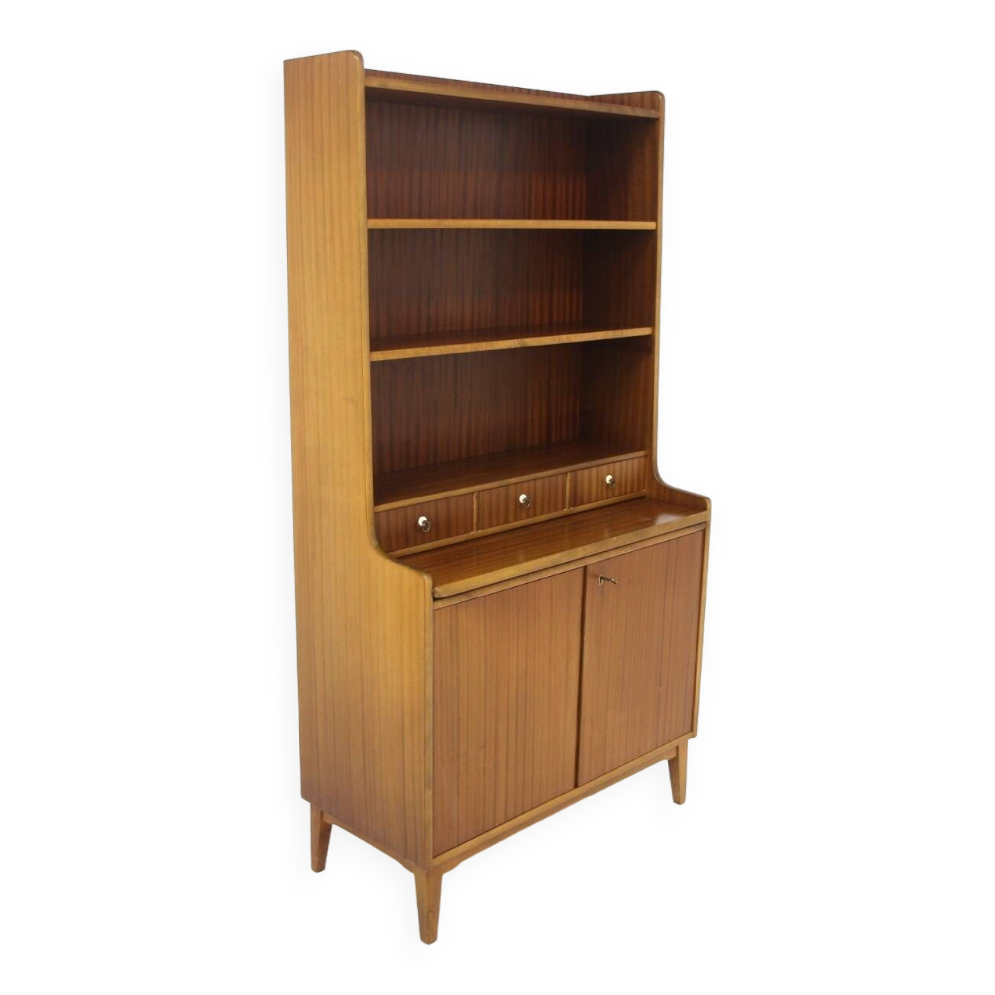 Scandinavian mahogany secretary desk, Denmark, 1950