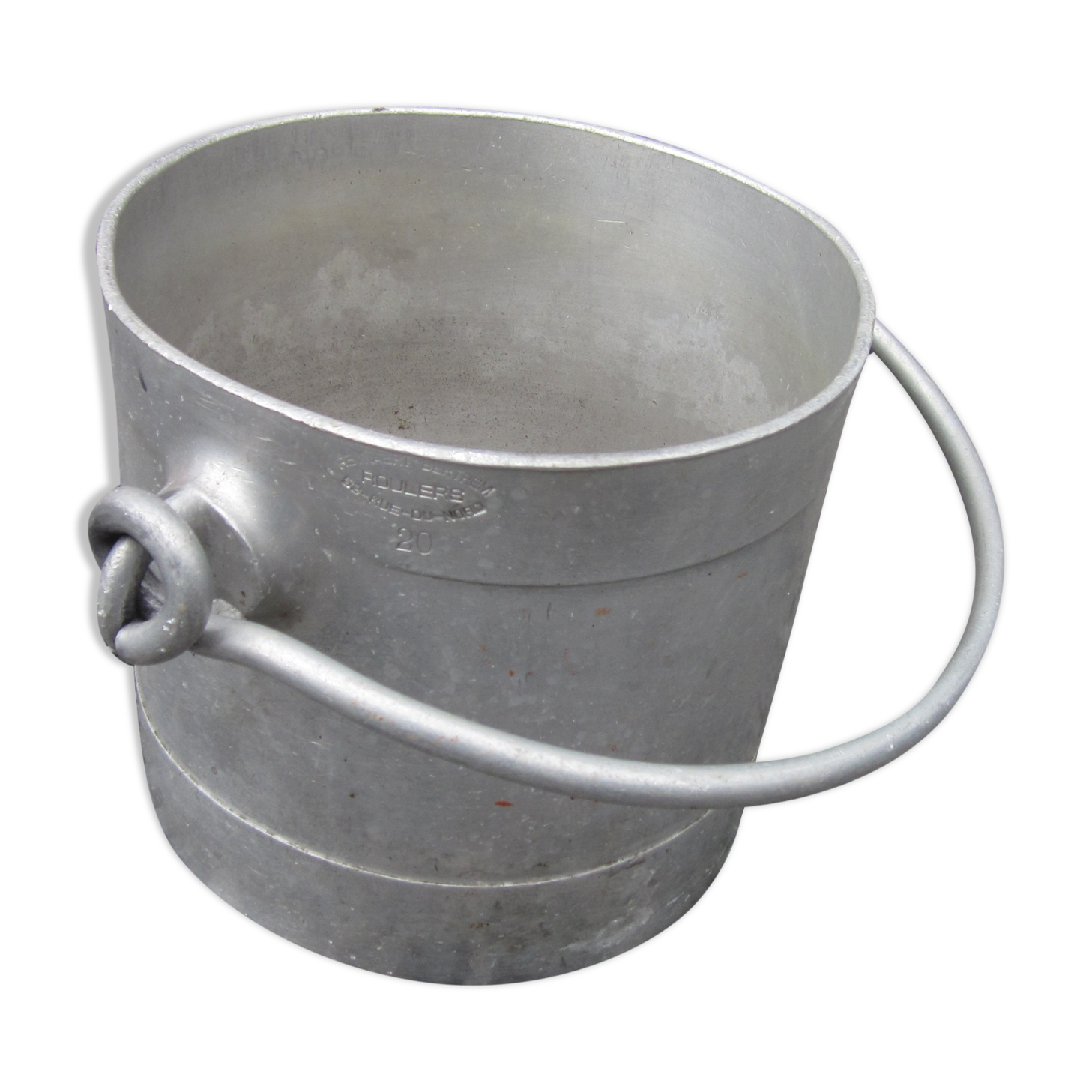 Old aluminium bucket