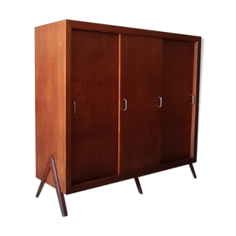 Armoire pieds compas porte coulissante