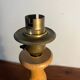 English turned wood twist lamp base from the 60s