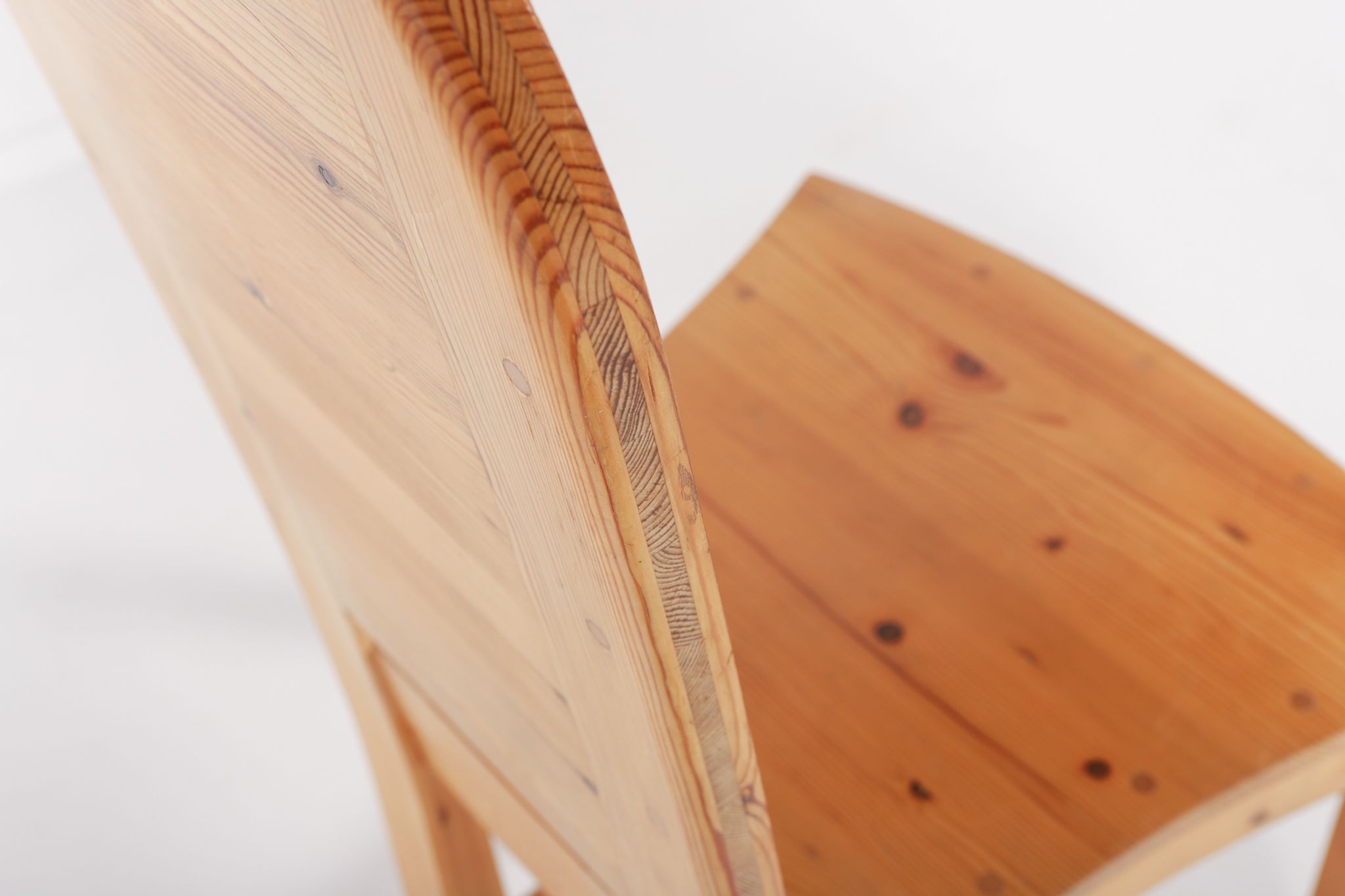 Set of 6 Swedish solid pine chairs by Sven Larsson Möbelshop