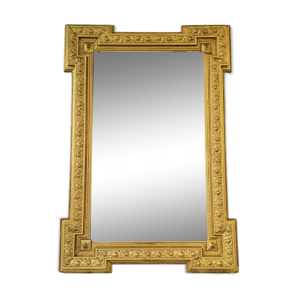 Miroir doré biseauté