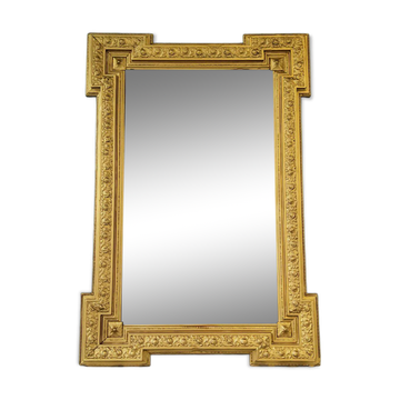 Miroir doré biseauté
