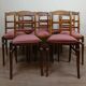 superb series of 8 Empire/Restoration style chairs in solid cherry wood