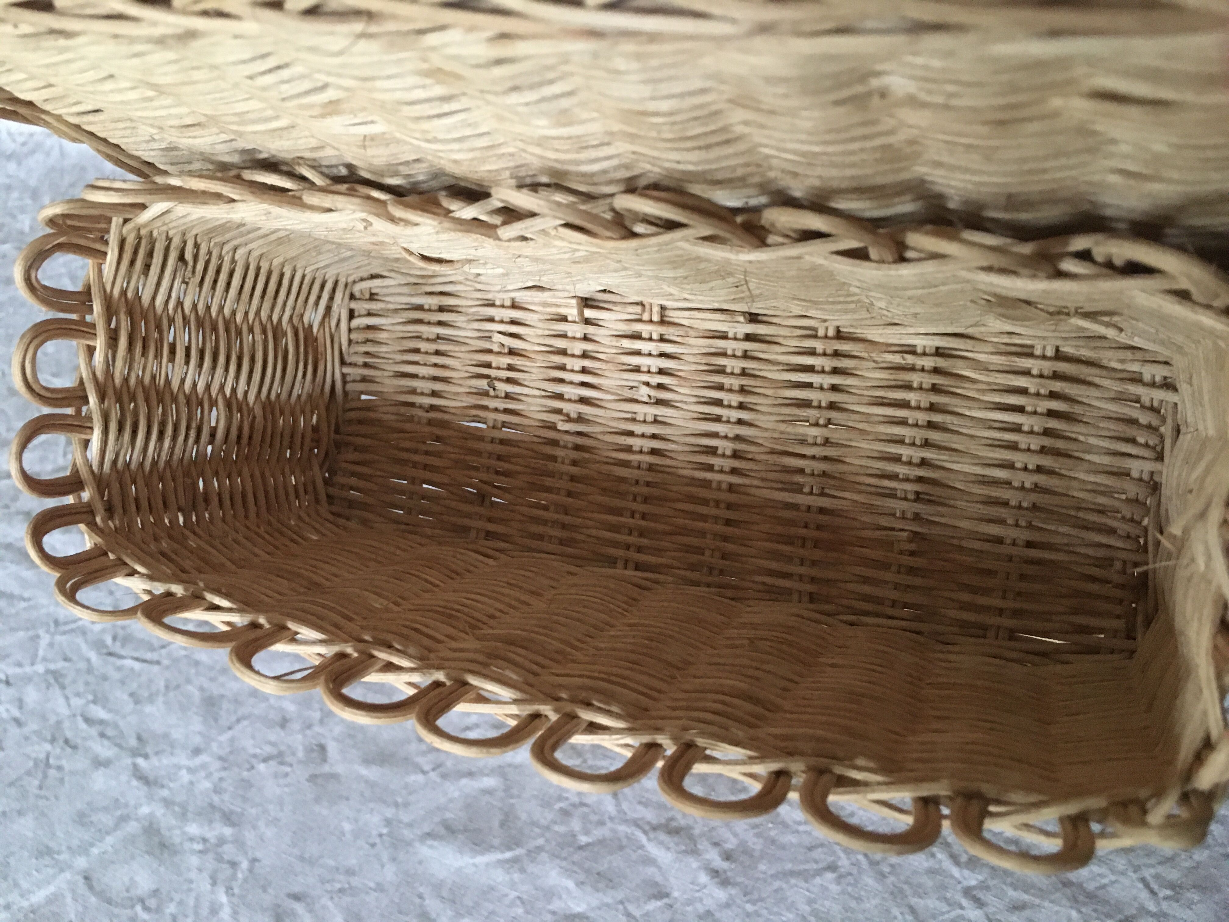 Natural rattan wall shelf