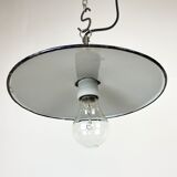 Industrial petrol enamel pendant light, 1970s