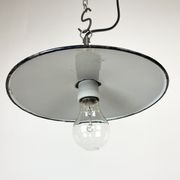 Industrial petrol enamel pendant light, 1970s