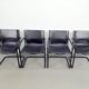 Mid-Century Modern Bauhaus Leather B34 Armchairs by Mart Stam & Marcel Breuer for Fasem, Italy, 1980, Set of 4
