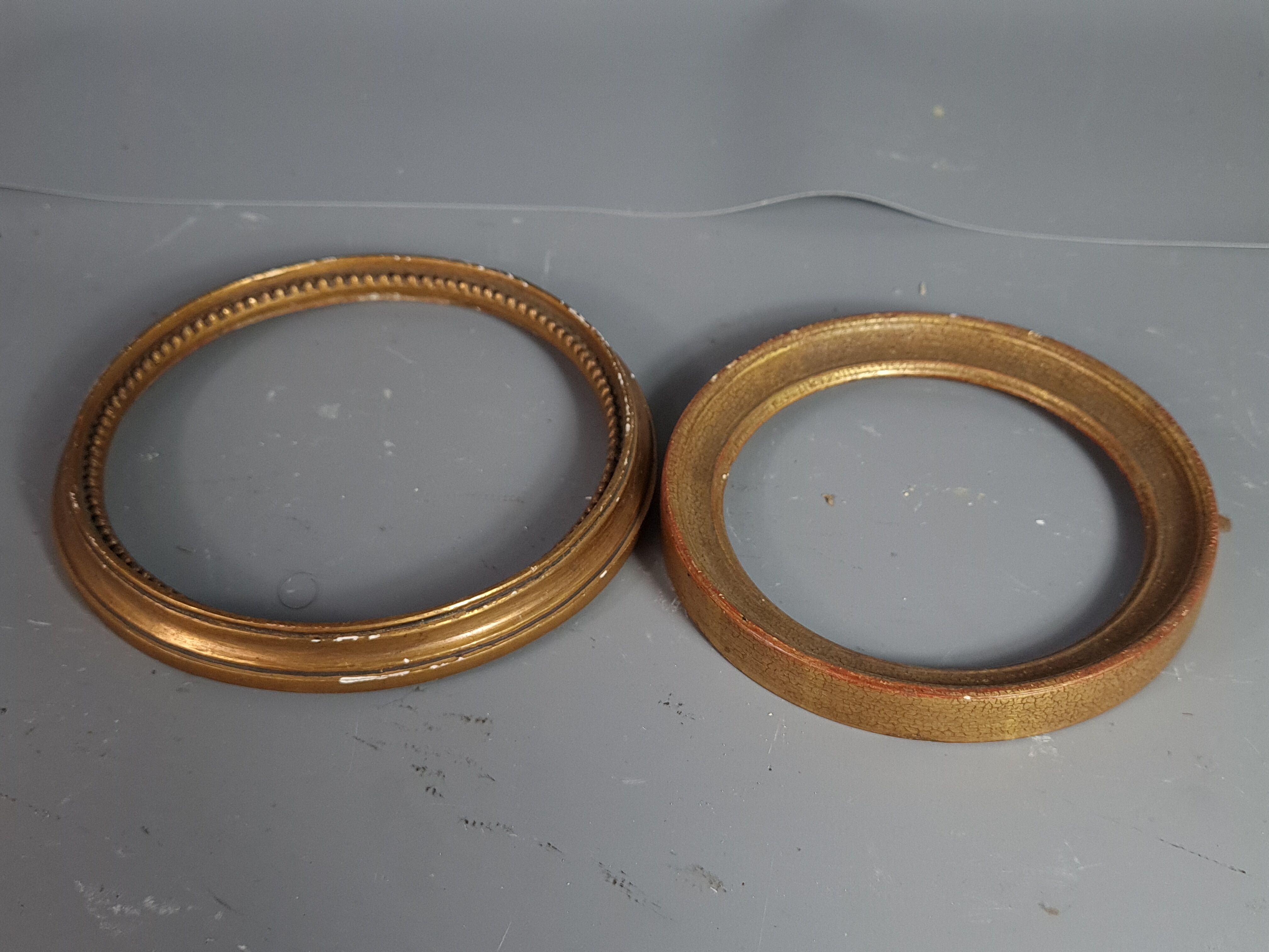 Set of 6 frames old carved wood gilded stucco wood around 1900 & various SB