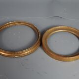 Set of 6 frames old carved wood gilded stucco wood around 1900 & various SB