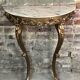 Louis XV style console in carved wood with marble top